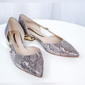 ALDO Snakeskin Pointed Toe Ballet Flats | Sample Sale